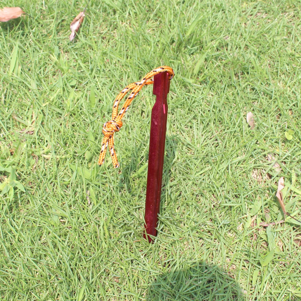 

10pcs Reflective Rope Tent Stake Pegs Garden Stakes Safe Tent Nails Useful Tents Nail Accessories for Outdoor Camping with Cloth