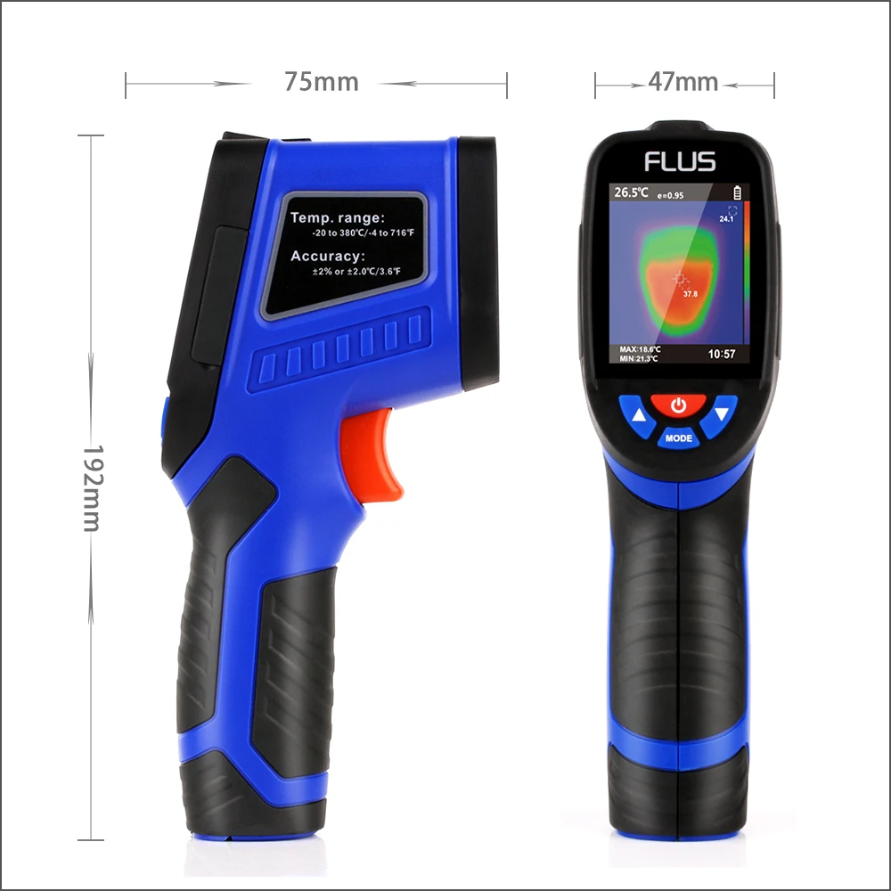 Портативный инфракрасный термометр FLUS цифровой портативный измеритель