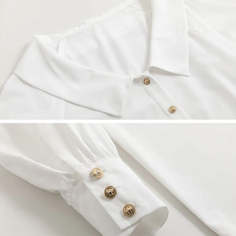 

Shirts Women Long Sleeve Retro Temperament New Arrival Summer Minimalist Harajuku Solid Chiffon Female Cozy Street Style Romance