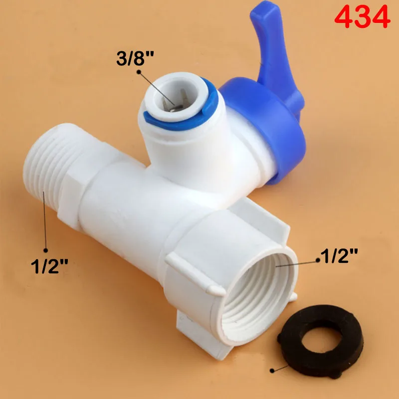 Пластиковый шаровой кран с обратным осмосом тройник быстрой соединением шланг 1/4