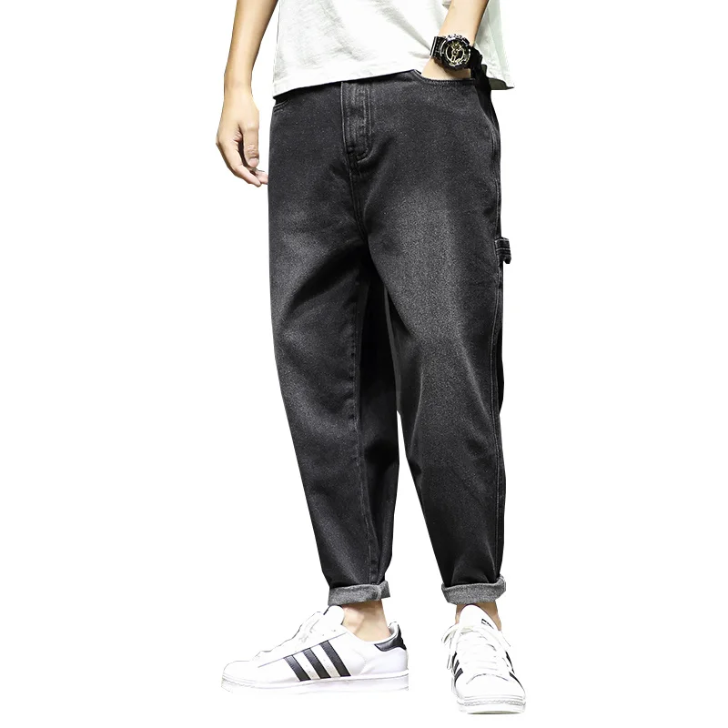 Брюки FAVOCENT осенние мужские модные хлопковые джинсы черные свободные