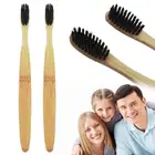 52 шт., портативные бамбуковые зубные щётки с натуральной бамбуковой ручкой