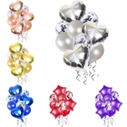 9 шт.компл. Золото Серебро Сердце Звезда фольга конфетти для воздушного шара латекс гелиевые шары День рождения Свадебные украшения детский душ Декор