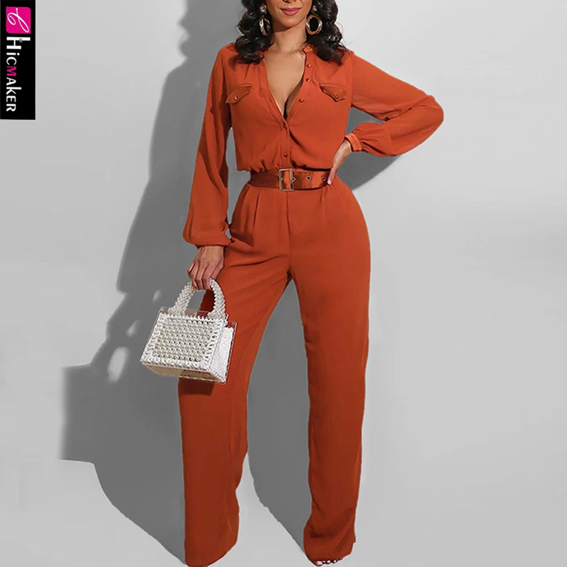 Женский комбинезон с длинными рукавами и карманами|Женские комбинезоны| |