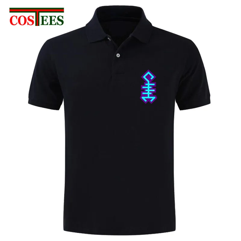 Мужские рубашки поло из 100% хлопка с логотипом скорпиона повседневные коротким