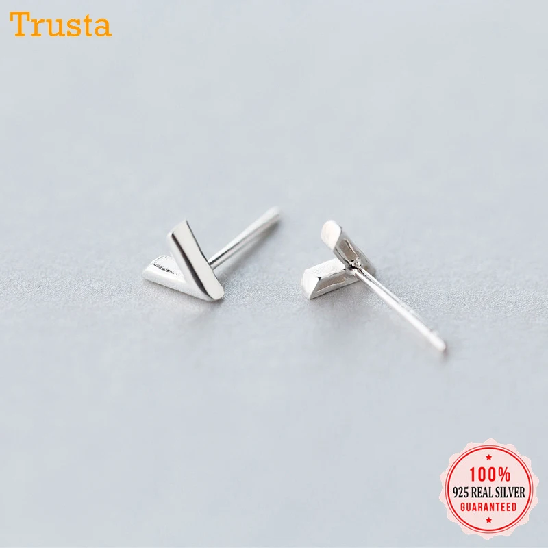 Trusta 2018 100% 925 стерлингового серебра серьги серебристого цвета Бижутерия мини
