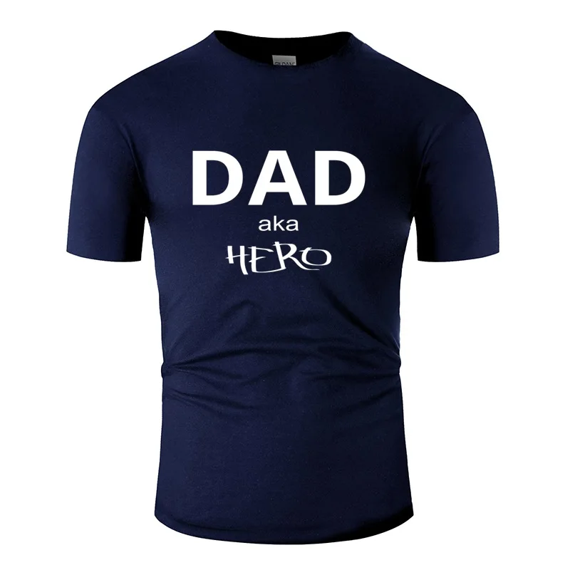 

Fitted Dad Aka Hero T Shirt Man Crew Neck Mens Tee Shirt Short Sleeve 100% Cotton Hiphop Top
