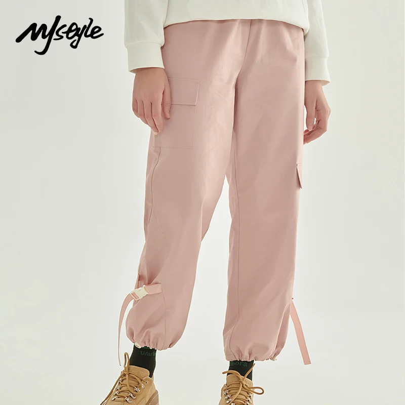 

Женские брюки с ремешками MJstyle, в стиле хип-хоп, на весну и лето, 2021, женская одежда для улицы, 521040061