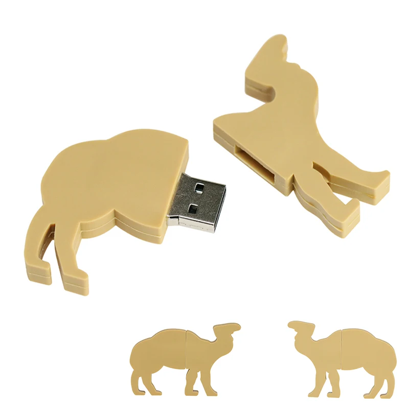 

USB 2.0 Flash Drive Camel Animal Pen Drive 32GB 4GB 8GB 16GB 64GB Pendrive Personalized 256GB Memory Stick Camel Usb Key Gifts