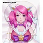 Коврик для мыши pinktorв стиле аниме Luxanna Crownguard, 3D-коврик для мыши с яркостью для леди из аниме, мягкий нагрудный коврик для мыши, подставка для запястья, нагрудная мышь