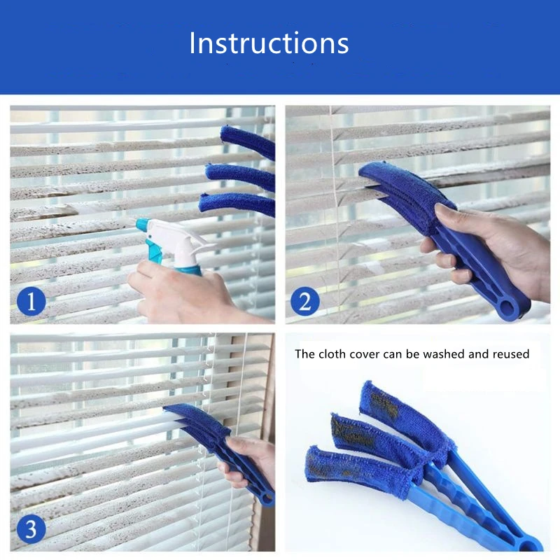 Щетка для чистки жалюзи с 3 лезвиями кондиционера домашний инструмент