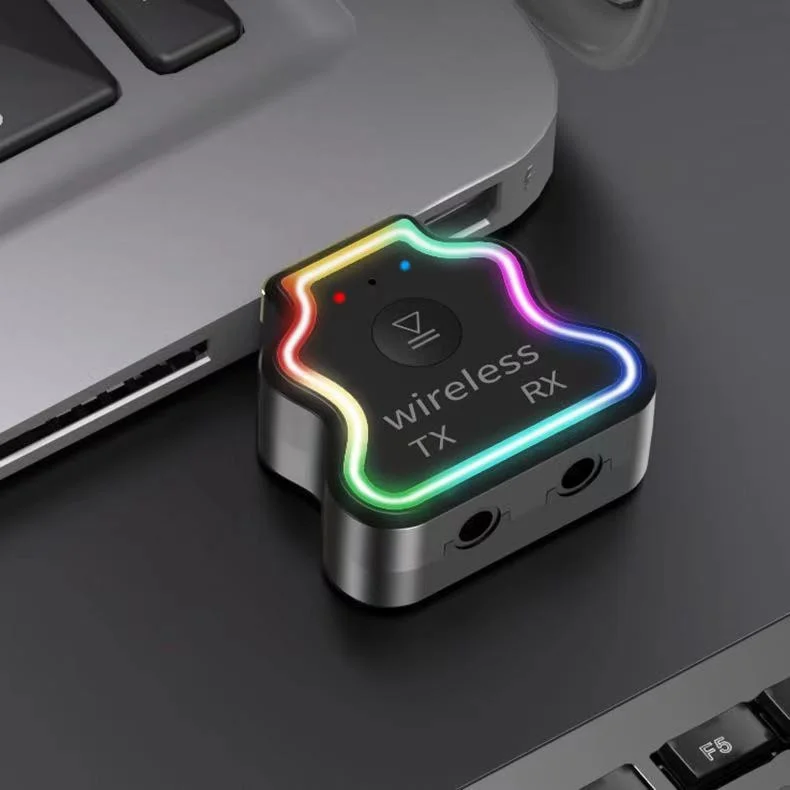 

M10 Новый USB Bluetooth 5,0 Универсальный приемник и передатчик с цветной атмосферной лампой беспроводной адаптер