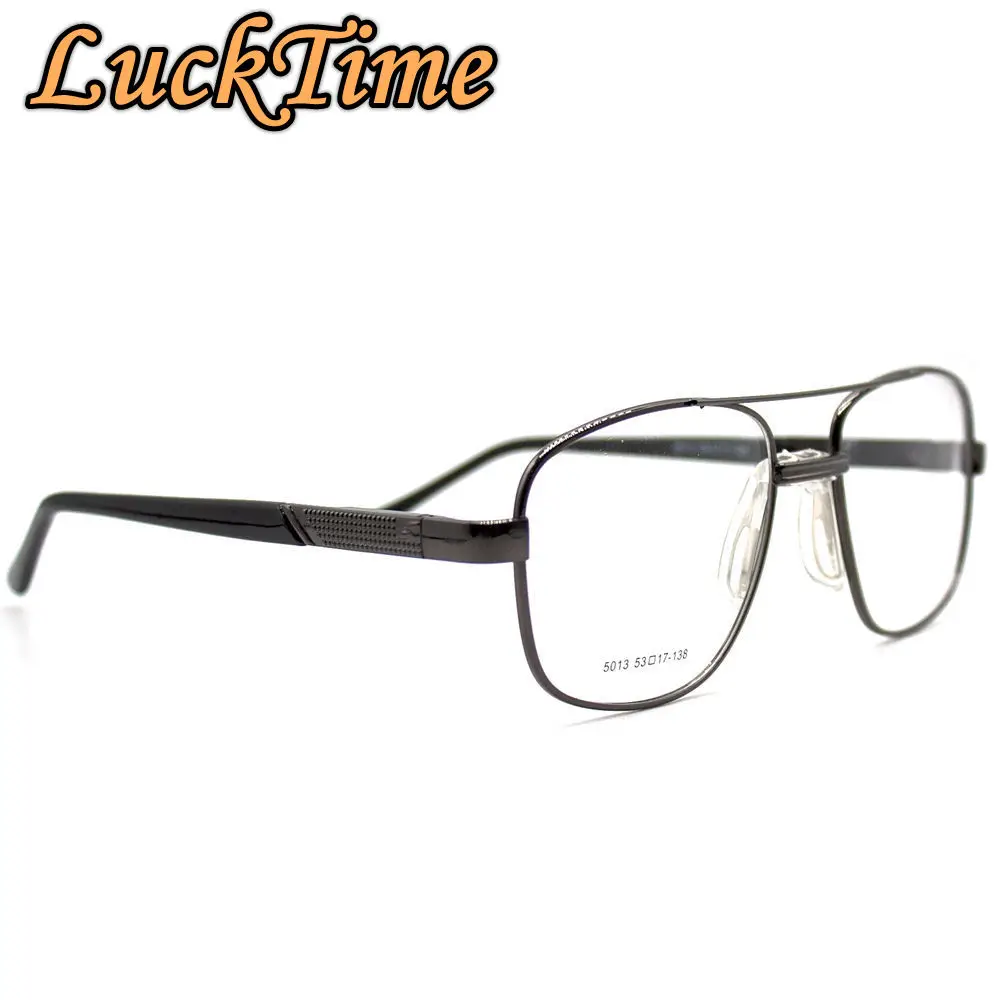 LuckTime повседневные Модные металлические мужские очки оправа Ретро для