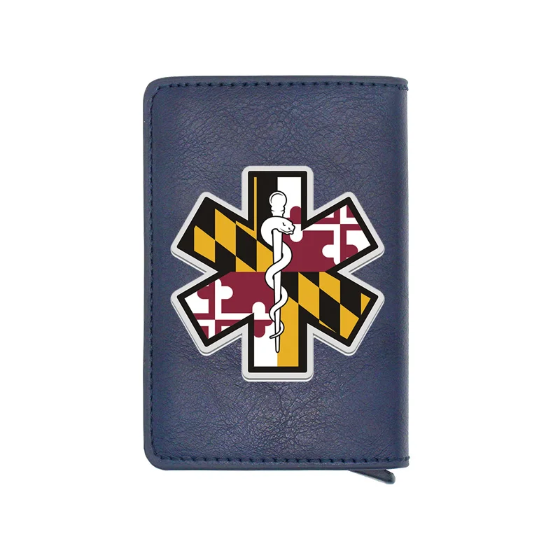

Emergency Medical Technician Digital Printing Leather Fashion Credit Card Holder Wallet Men Women Short Purse Gift