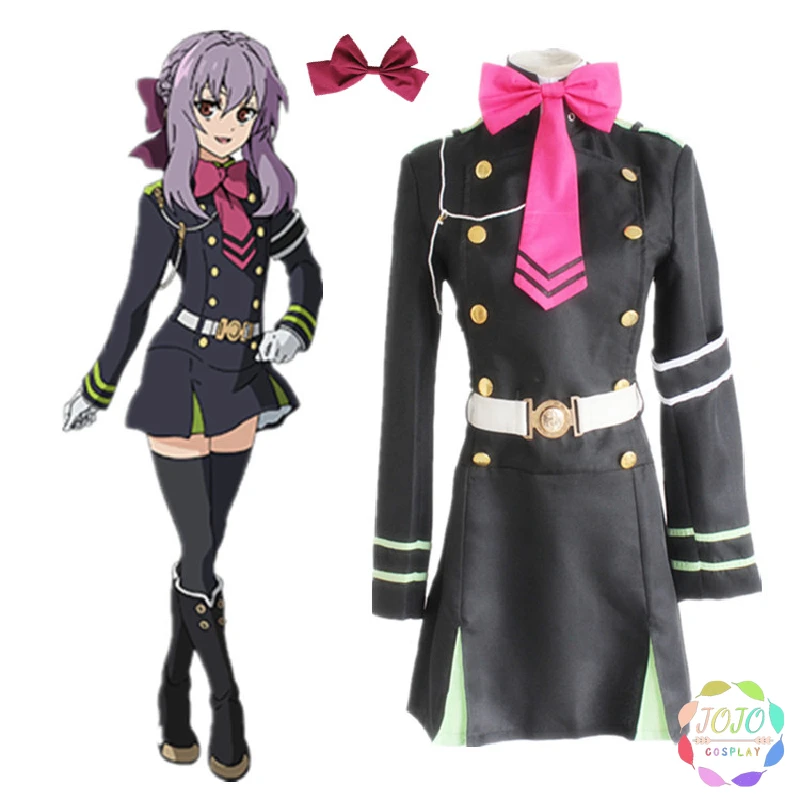 Owari No Seraph of The End аниме Hiiragi Shinoa платье костюм косплей Одежда для хэллоуивечерние| |