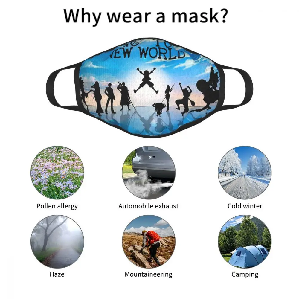 

One Piece New World Reusable Face Mask Anti Haze Dustproof Mask Protection Mask Respirator Mouth Muffle