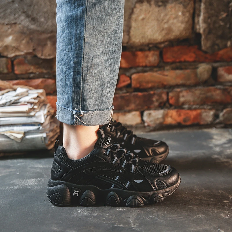 

New 2021 Chunky Sneakers Women Shoes Casual Breathable Ladies Sport Trainers Thick Bottom Platform Sneakers Women Basket Femme