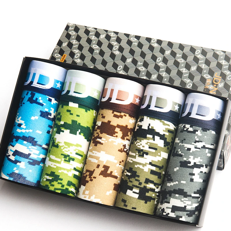 

Men's Underwear Cotton Boxers Male Breathable Panties Camouflage Shorts Brand Underpants