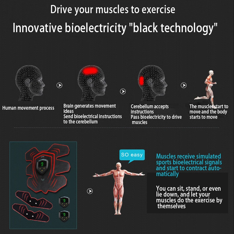Стимулятор мышц живота ягодиц подтяжки похудения|Брюшного массажный инструмент|