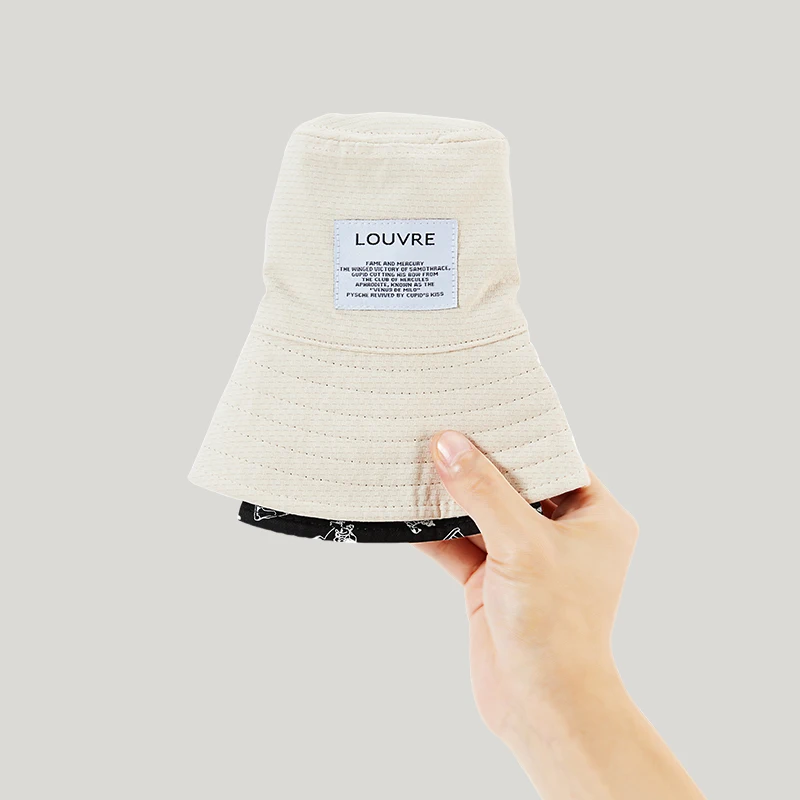 

Louvre Museum Sun-Proof Bucket Hat Summer Sun Protection Outdoor Hat All-Matching Sun Hat UV Protection