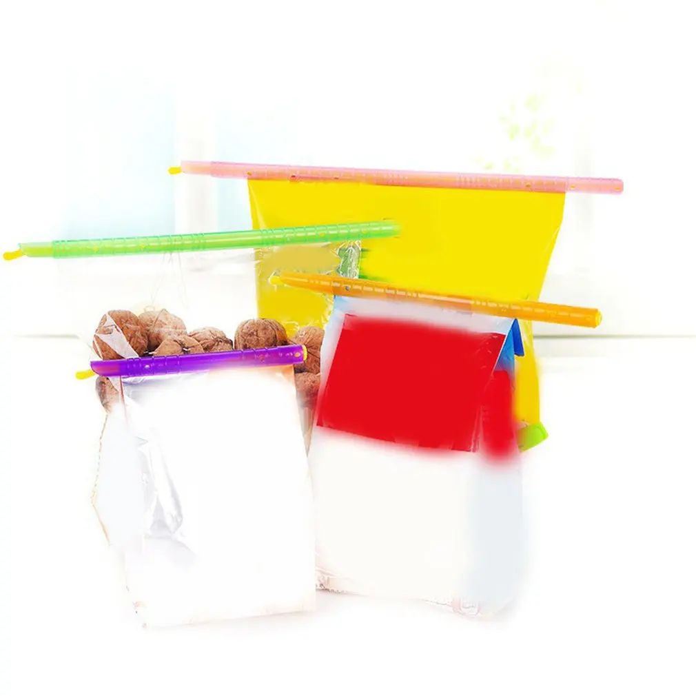

16Pcs Reusable Gift Bag Clip Practical Sealing Sticks Kitchen Tools Household Fresh Keeping Snack Bar Multicolor Rod Storage