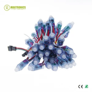 1000 шт. 12 мм WS2811 2811 IC полноцветный пиксельный светодиодный модуль светильник DC 5 В вход IP68 водонепроницаемый RGB цветной цифровой светодиодный пиксельный светильник