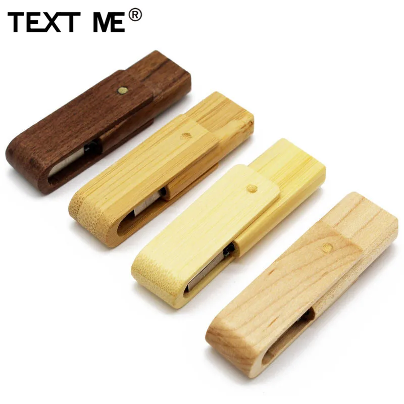 Флеш-накопитель usb с деревянным логотипом TEXT ME, 4 ГБ, 8 ГБ, 16 ГБ, 32 ГБ, 64 ГБ, usb 2,0, Подарочная флешка