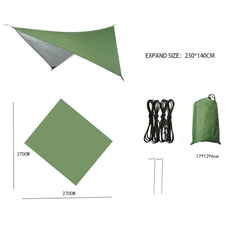 

Camping Hammock Mosquito Net Portable Rain Fly Tarp Outdoor Hammock Canopy Nylon Hammocks Backpacking Travel Beach Hiking Indoor