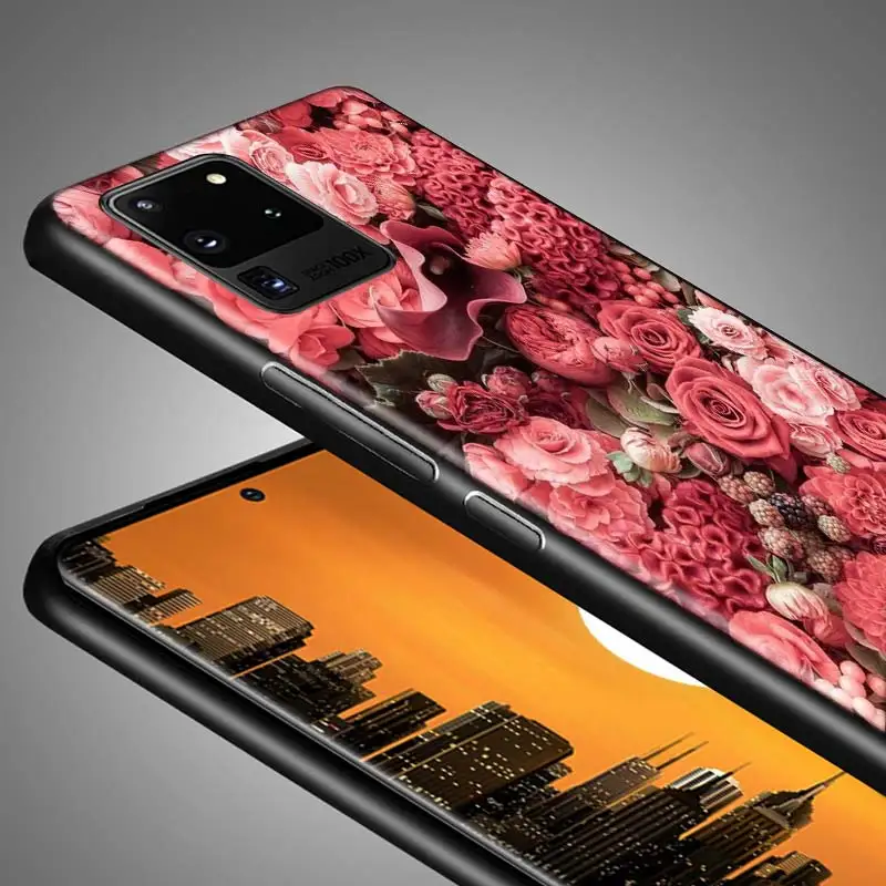 

Silicone Cover Sunflower Flowers Rose for Samsung S20 Ultra Plus A91 A81 A71 A51 5G A41 A31 A21 A21S A11 A01 Phone Case