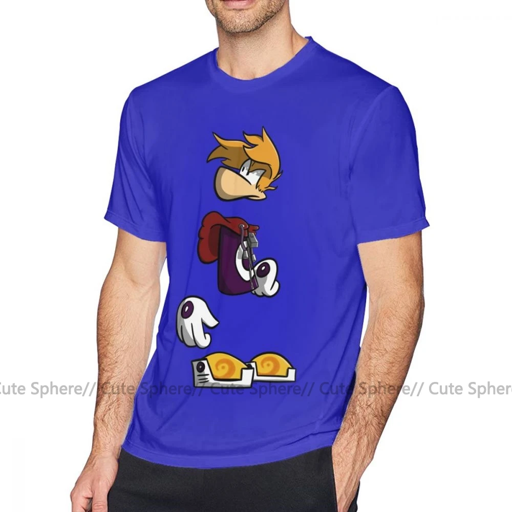 Футболка Rayman, футболка Rayman, футболка с принтом, 100 хлопок, футболка, 6xl, модная, забавная, с коротким рукавом, Мужская футболка - Цвет: Blue