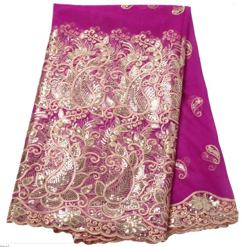 African Handcut Lace Fabric With Sequins Embroidery Tulle Voile Hot Sale Organza | Дом и сад
