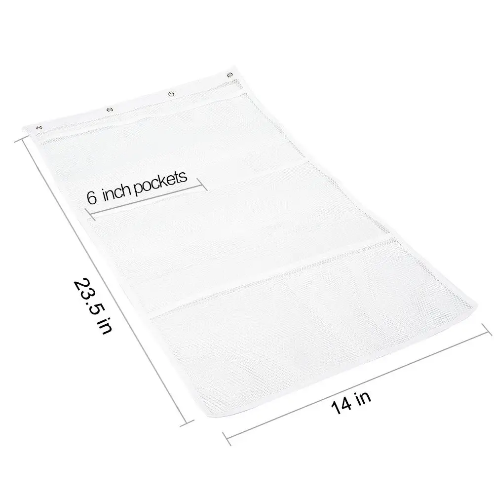 Быстросохнущий подвесной органайзер для ванной с 6 карманами вешать на занавеску