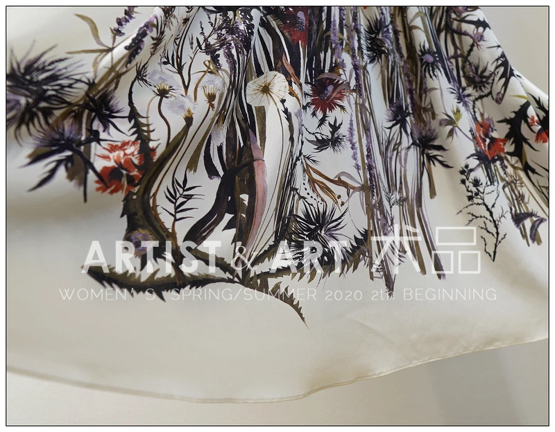 100% шелк в винтажном стиле С принтом платья для женщин африканском с подиума со