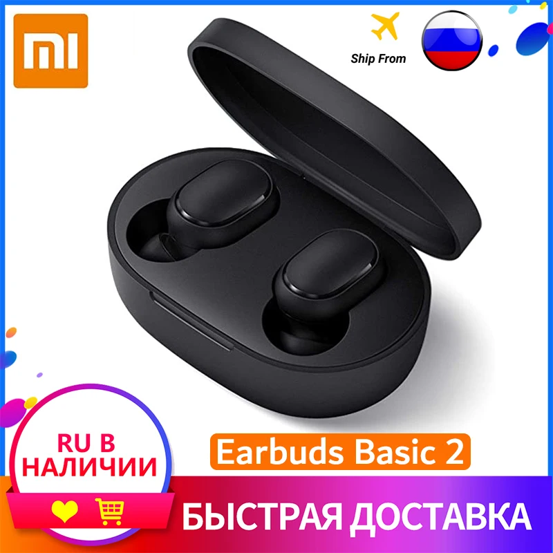 Оригинальный Xiaomi наушники basic 2 беспроводные глобальная версия вкладыши TWS Bluetooth 5