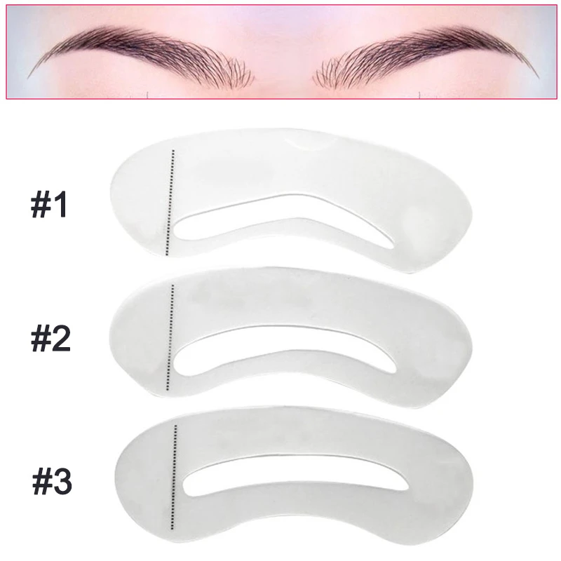 3 шт. трафареты для коррекции бровей Набор ухода за бровями набор шаблон формы