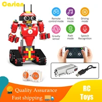 420pcs rc robot building block intelligent programmable robots 2 4ghz sensing gesture app control educatioal toys for kids gifts