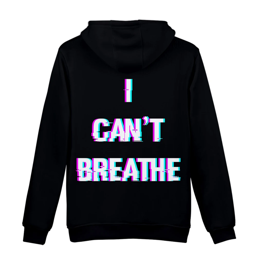 

Hoodie Sweatshirt Men/women Loose Casual Harajuku Hooded Hip Hop Tops Streetwear Clothes NEW Fashion I Can't Breathe 3D Print