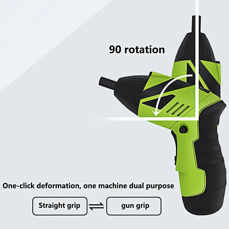 Электрическая отвертка перезаряжаемая литиевая батарея вращающаяся на 90