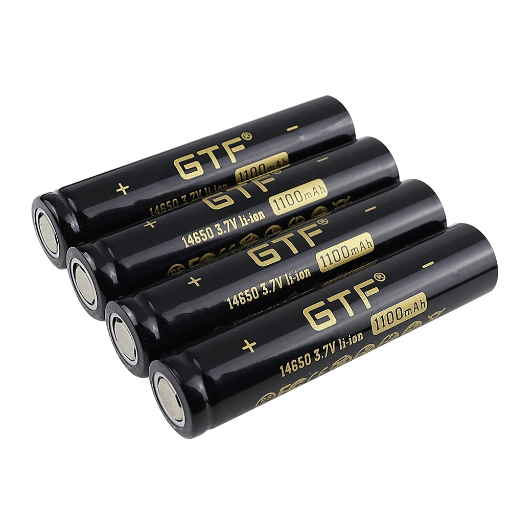GTF 3 7 V 14650 батарея 1100mah литий-ионная аккумуляторная с плоским верхом | Электроника