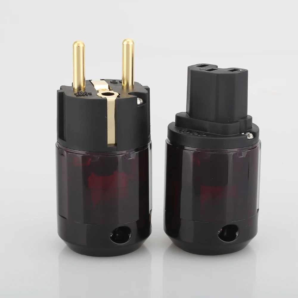 Hi End 2 пары P 079E + C079 позолоченная вилка европейского стандарта вилки для шнура