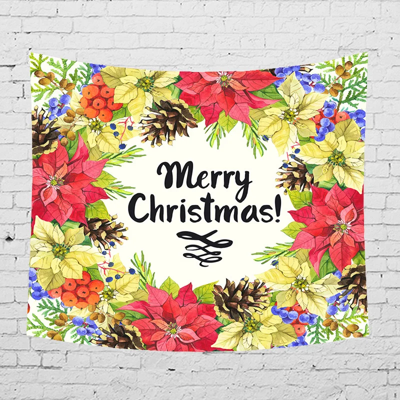 Настенный гобелен с цветами Большие буквы спальный коврик настенный принт