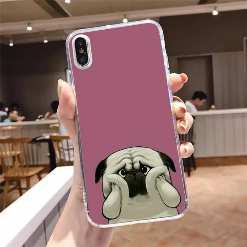 

French bulldog animal Phone Case Transparent soft For iphone 5 5s 5c se 6 6s 7 8 11 12 plus mini x xs xr pro max
