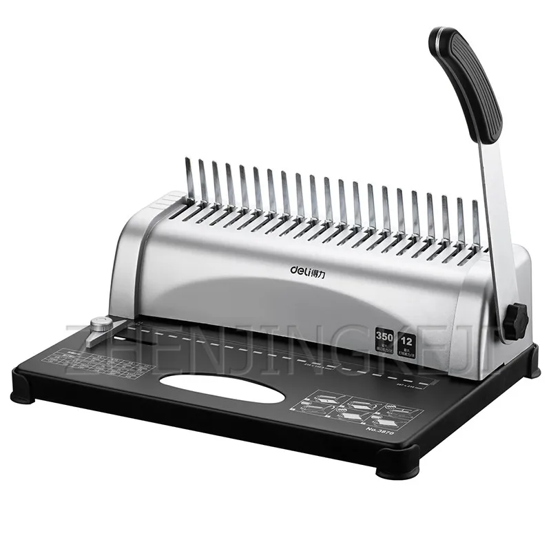 

Comb Binding Machine Clip Aprons Finance Only Single Handle Manual Punching A4 Document Binding Tools Office Equipment
