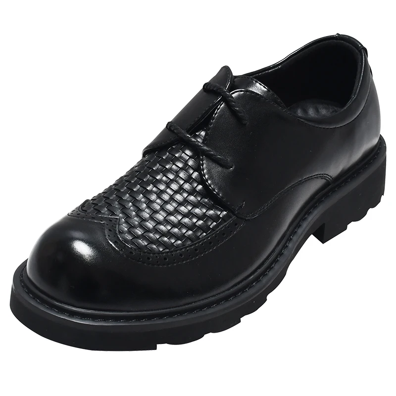 

Мужские повседневные деловые туфли, коричневые классические туфли из натуральной кожи, на шнуровке, с круглым носком, оксфорды для весны и осени, 2019