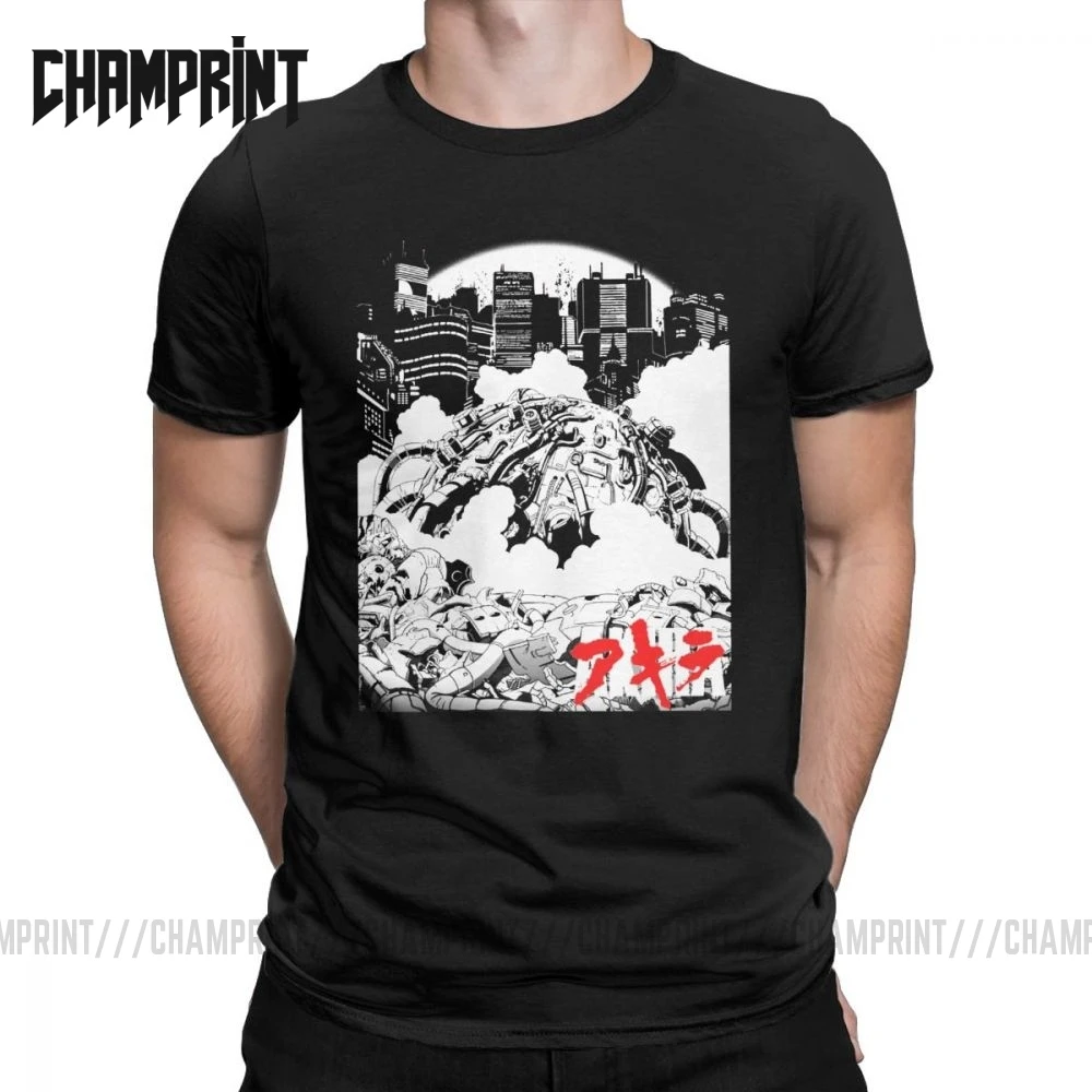Уникальный хаос футболка Акира для мужчин чистый хлопок футболки манга канеда