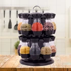 Бутылочки для приправ, вращающиеся на 360 градусов, 816 шт., герметичные, набор стеклянных бутылок