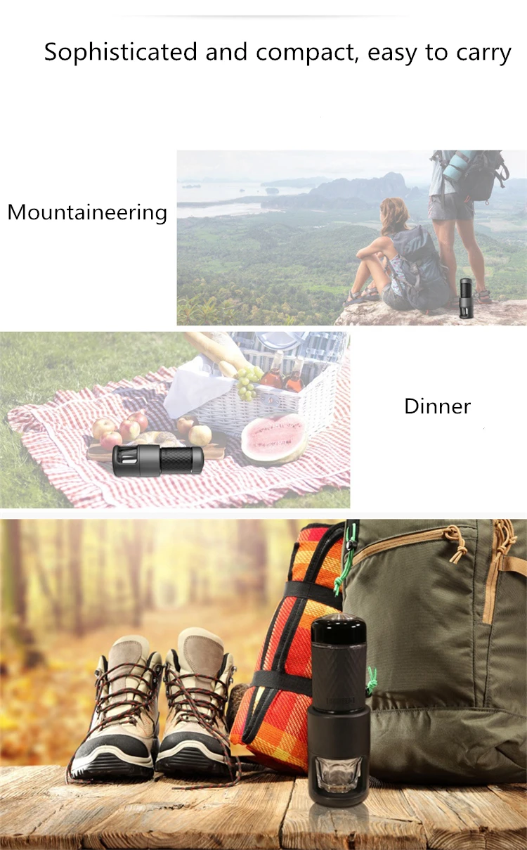 STARESSO II Italian Concentrated Mini Manual Capsule Coffee Machine Household Portable Outdoor Coffee Maker Convenient