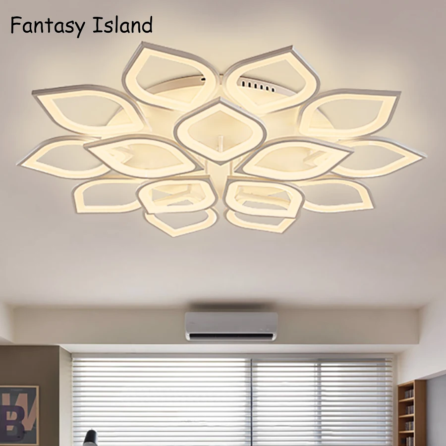 Современные светодиодные люстры для гостиной спальни столовой белая акриловая