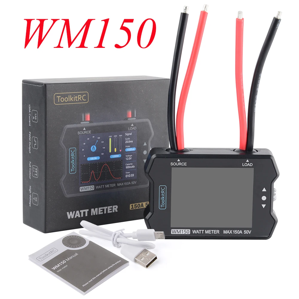 Workkitrc WM150 измеритель мощности двигателя 150A 50V Высокая точность PPM тестер выхода сигнала