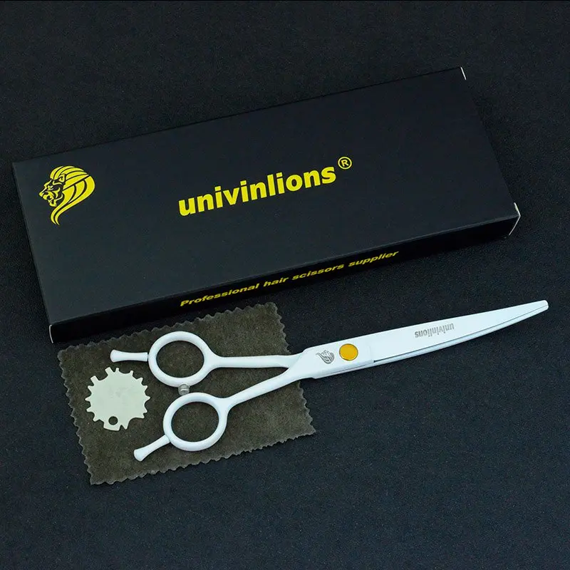 ZJQ-Upward Cutting Univinlions " Титановые фиолетовые изогнутые ножницы для ухода за домашними животными ножницы для стрижки собак и кошек машинки для стрижки животных инструмент для стрижки волос для собак - Цвет: ZJQ-Upward Cutting
